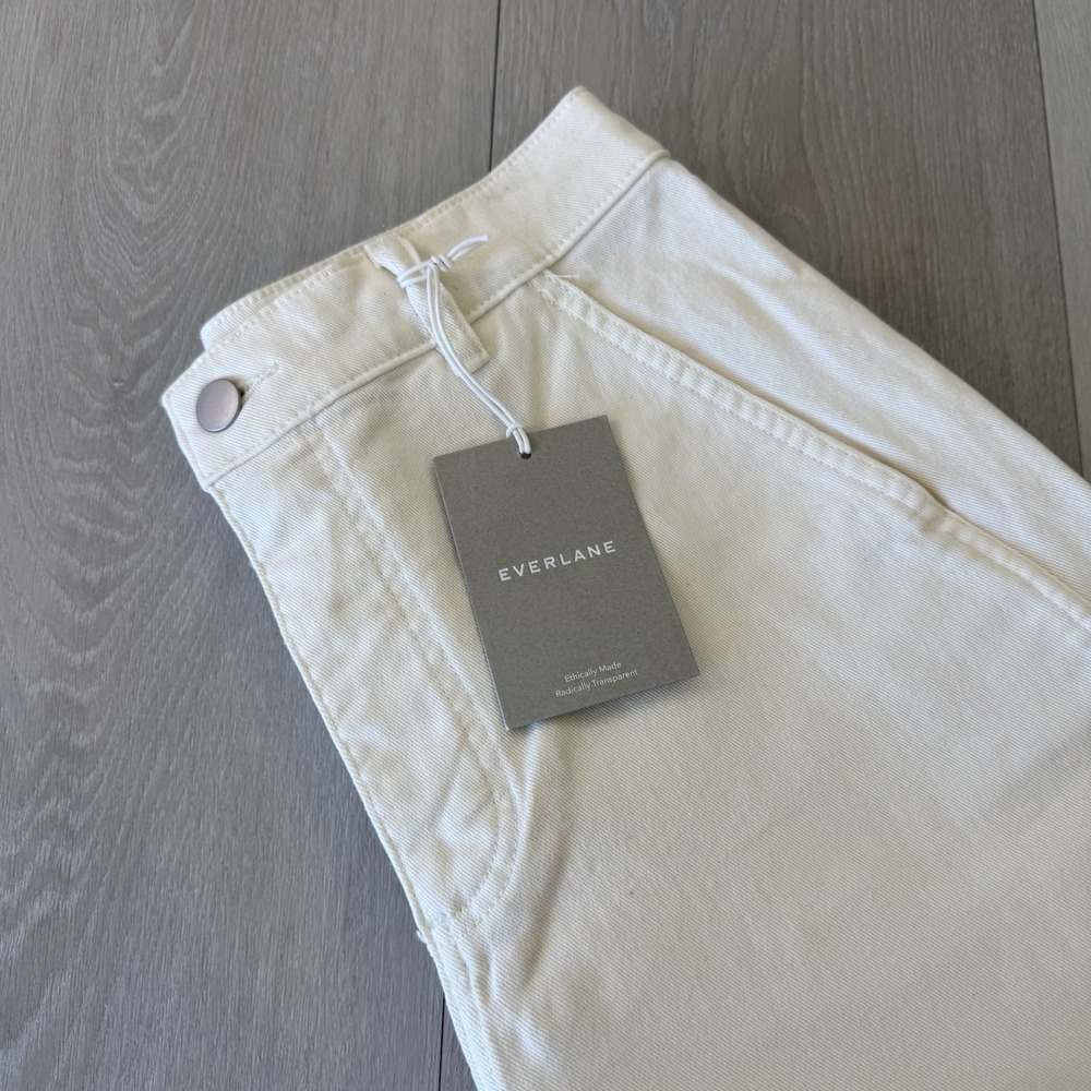 Everlane The Utility Barrel Pant Bone Color Women's Size 8 Regular NWT